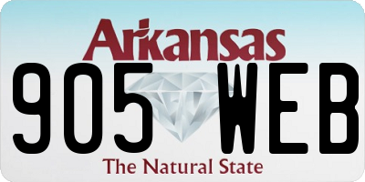 AR license plate 905WEB
