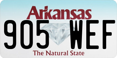 AR license plate 905WEF