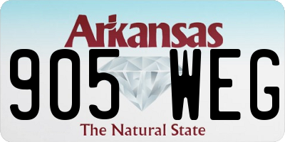 AR license plate 905WEG