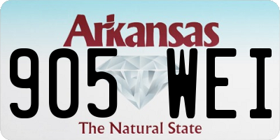 AR license plate 905WEI
