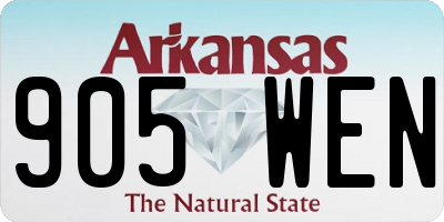 AR license plate 905WEN