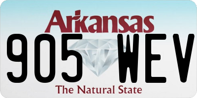 AR license plate 905WEV