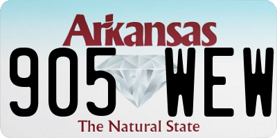 AR license plate 905WEW