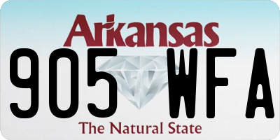 AR license plate 905WFA