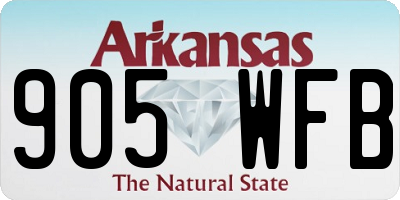 AR license plate 905WFB