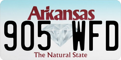 AR license plate 905WFD
