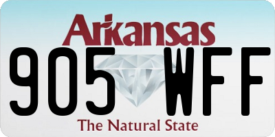 AR license plate 905WFF