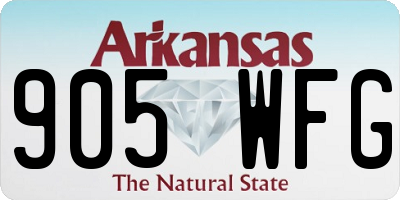 AR license plate 905WFG