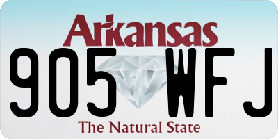 AR license plate 905WFJ