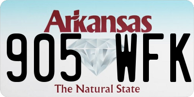 AR license plate 905WFK