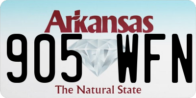 AR license plate 905WFN