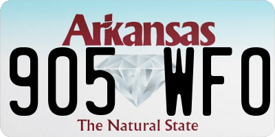 AR license plate 905WFO