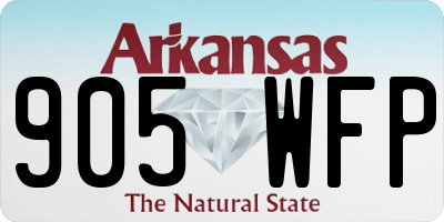 AR license plate 905WFP