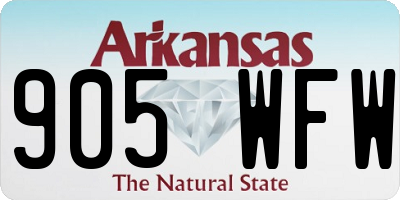 AR license plate 905WFW