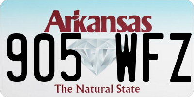 AR license plate 905WFZ