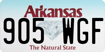 AR license plate 905WGF