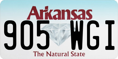 AR license plate 905WGI