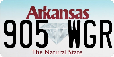AR license plate 905WGR