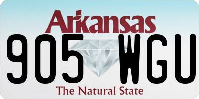 AR license plate 905WGU