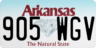 AR license plate 905WGV
