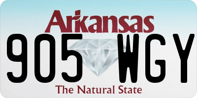 AR license plate 905WGY