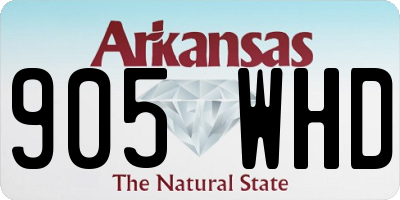 AR license plate 905WHD