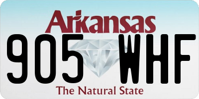 AR license plate 905WHF