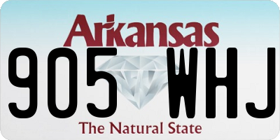 AR license plate 905WHJ