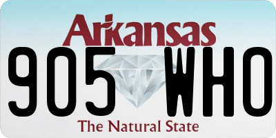 AR license plate 905WHO