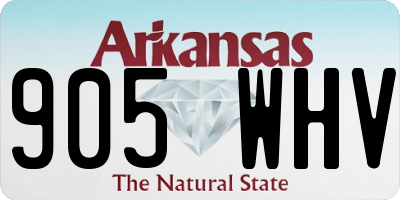 AR license plate 905WHV