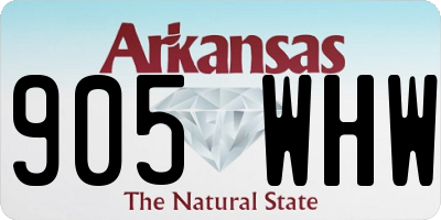 AR license plate 905WHW