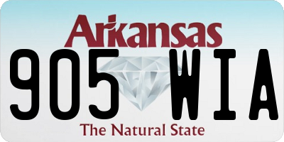 AR license plate 905WIA