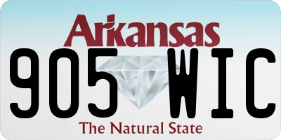 AR license plate 905WIC