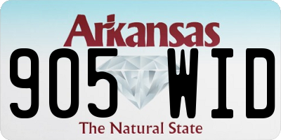 AR license plate 905WID