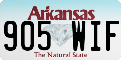 AR license plate 905WIF