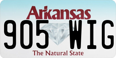 AR license plate 905WIG