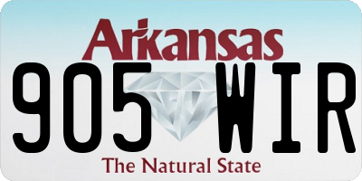 AR license plate 905WIR