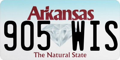 AR license plate 905WIS