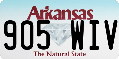 AR license plate 905WIV
