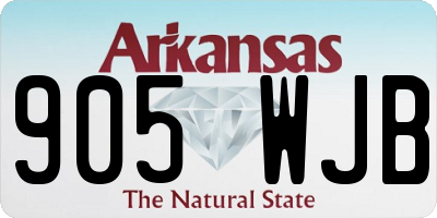 AR license plate 905WJB