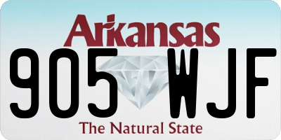 AR license plate 905WJF