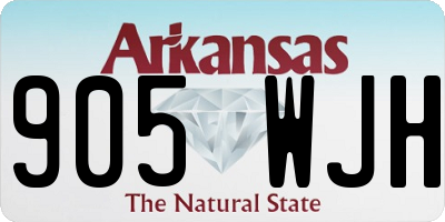AR license plate 905WJH