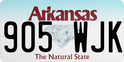 AR license plate 905WJK