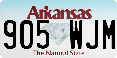 AR license plate 905WJM