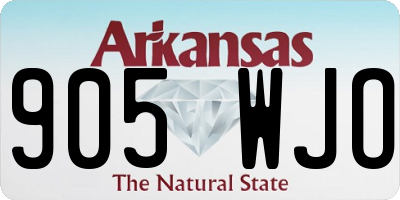 AR license plate 905WJO