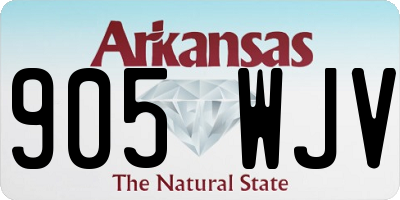 AR license plate 905WJV