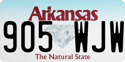 AR license plate 905WJW