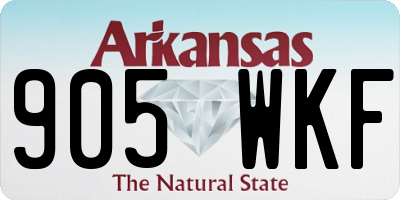 AR license plate 905WKF