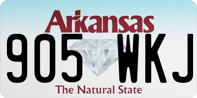 AR license plate 905WKJ