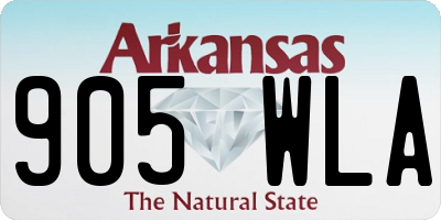 AR license plate 905WLA
